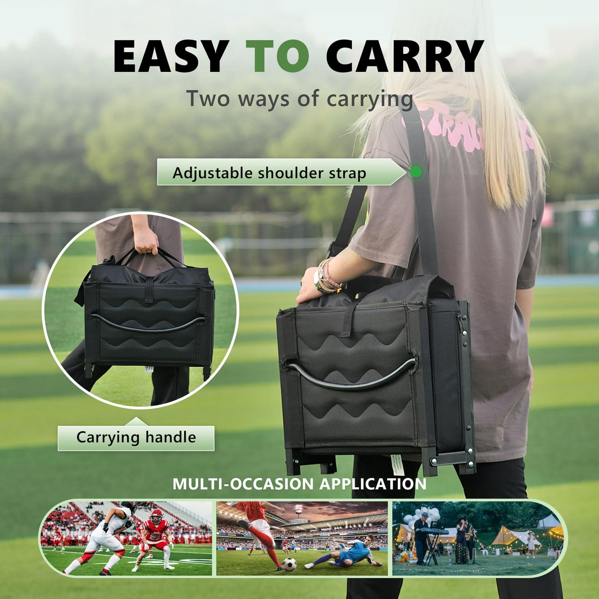 Blue Padded Folding Stadium Seats with Back Support S545877