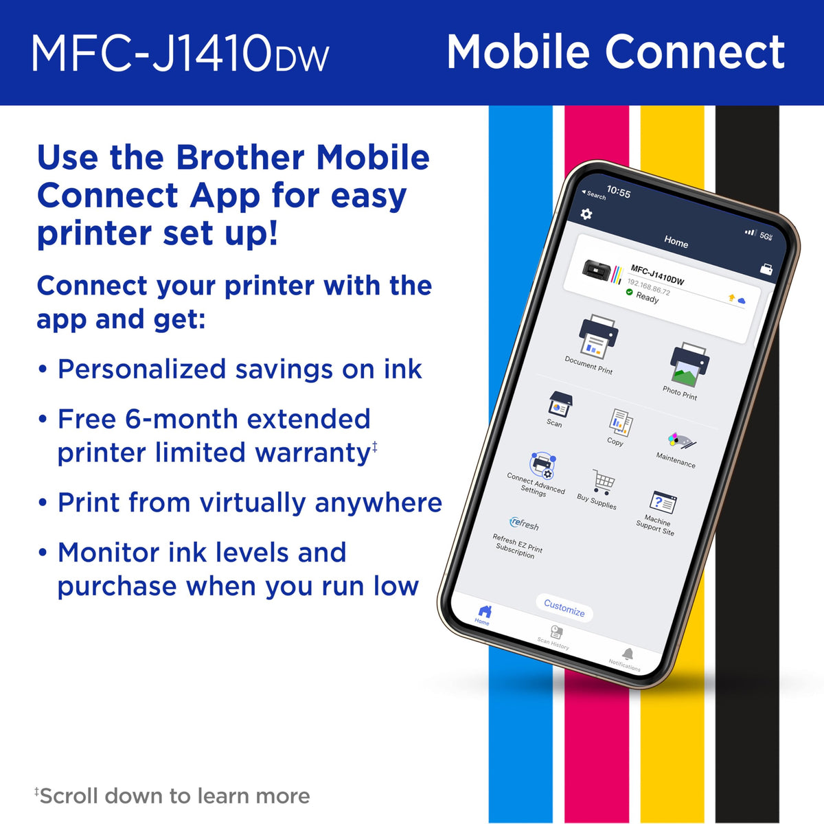 Wireless Color Inkjet All-in-One Printer with Touchscreen and Automatic Duplex Printing T440