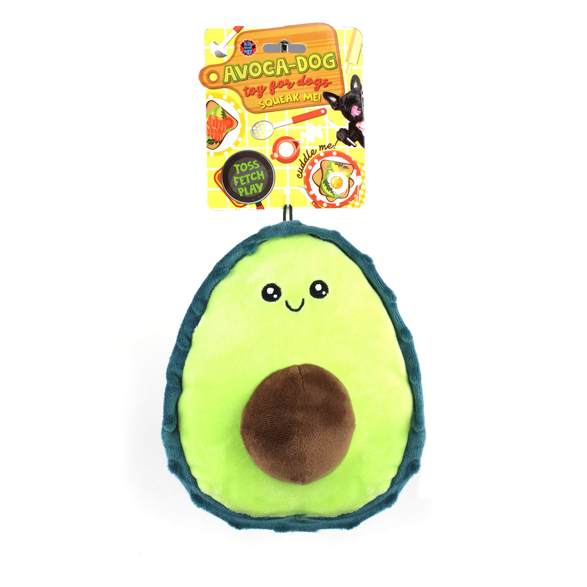 Avocado Plush Dog & Cat Toy with Squeaker Y9763