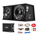 Dual 12" Enclosed Powered Subwoofer with Amplifier Q408416