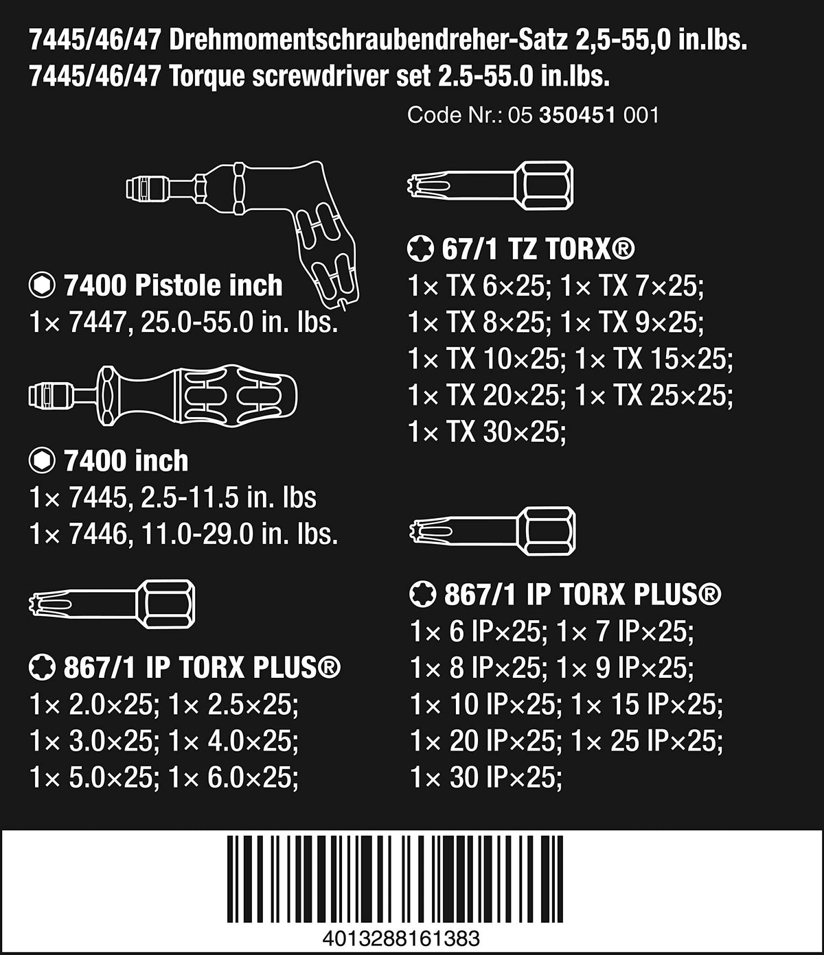 Torque Screwdriver Set G632
