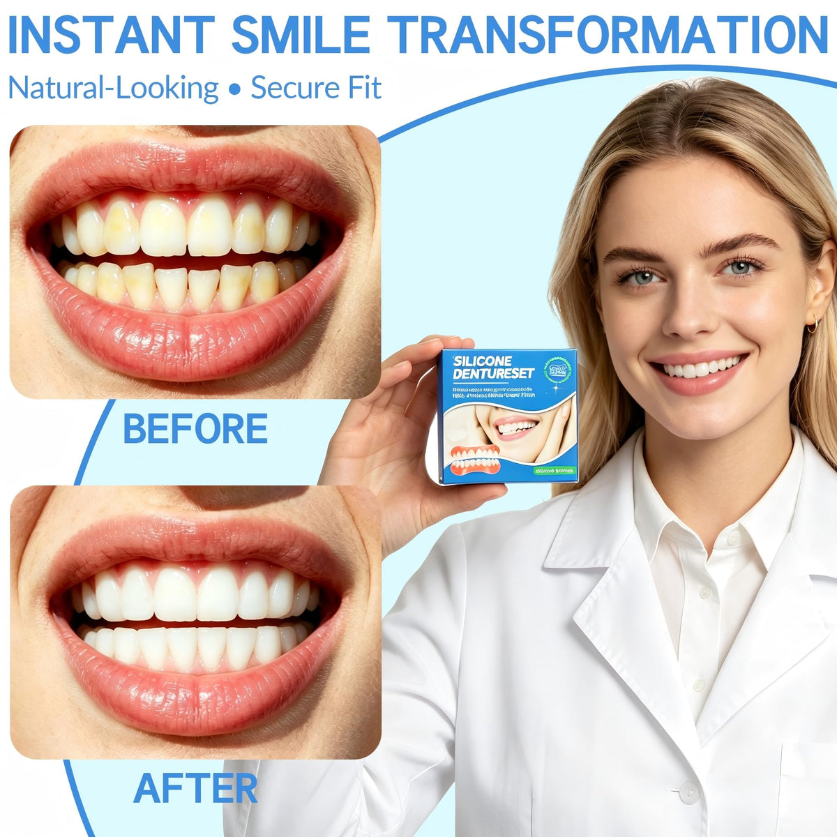 Moldable False Teeth Kit with Upper & Lower Set H27030