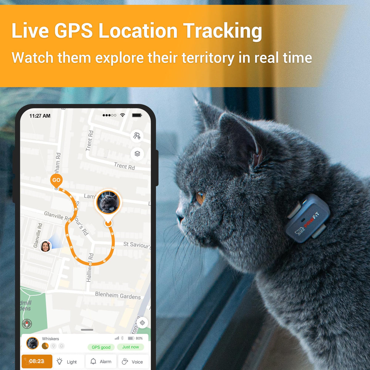 4G GPS Cat Tracker, Ultra-Light, Onyx Black P9298