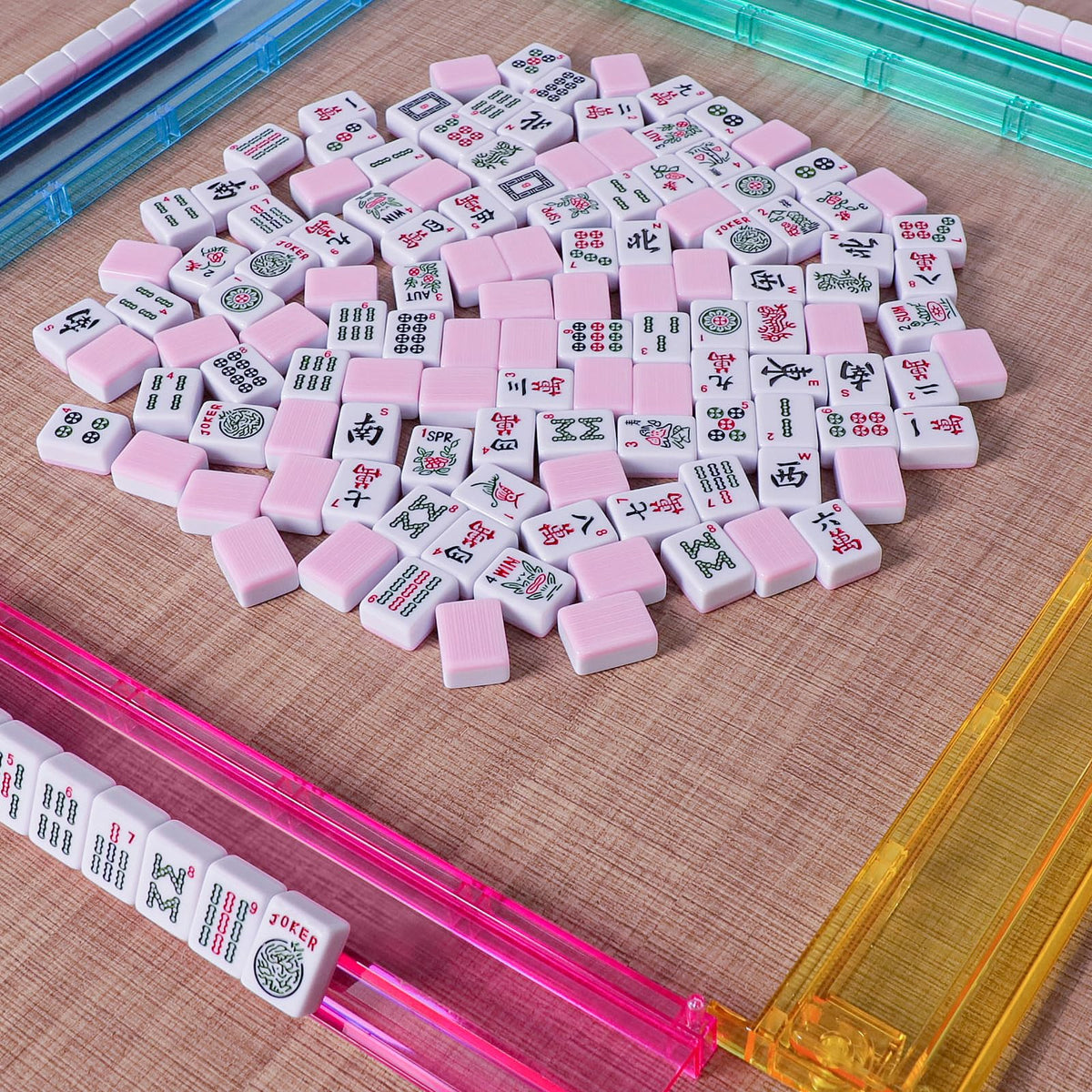 American Mahjong Game Set 166 Pink Tiles P3331