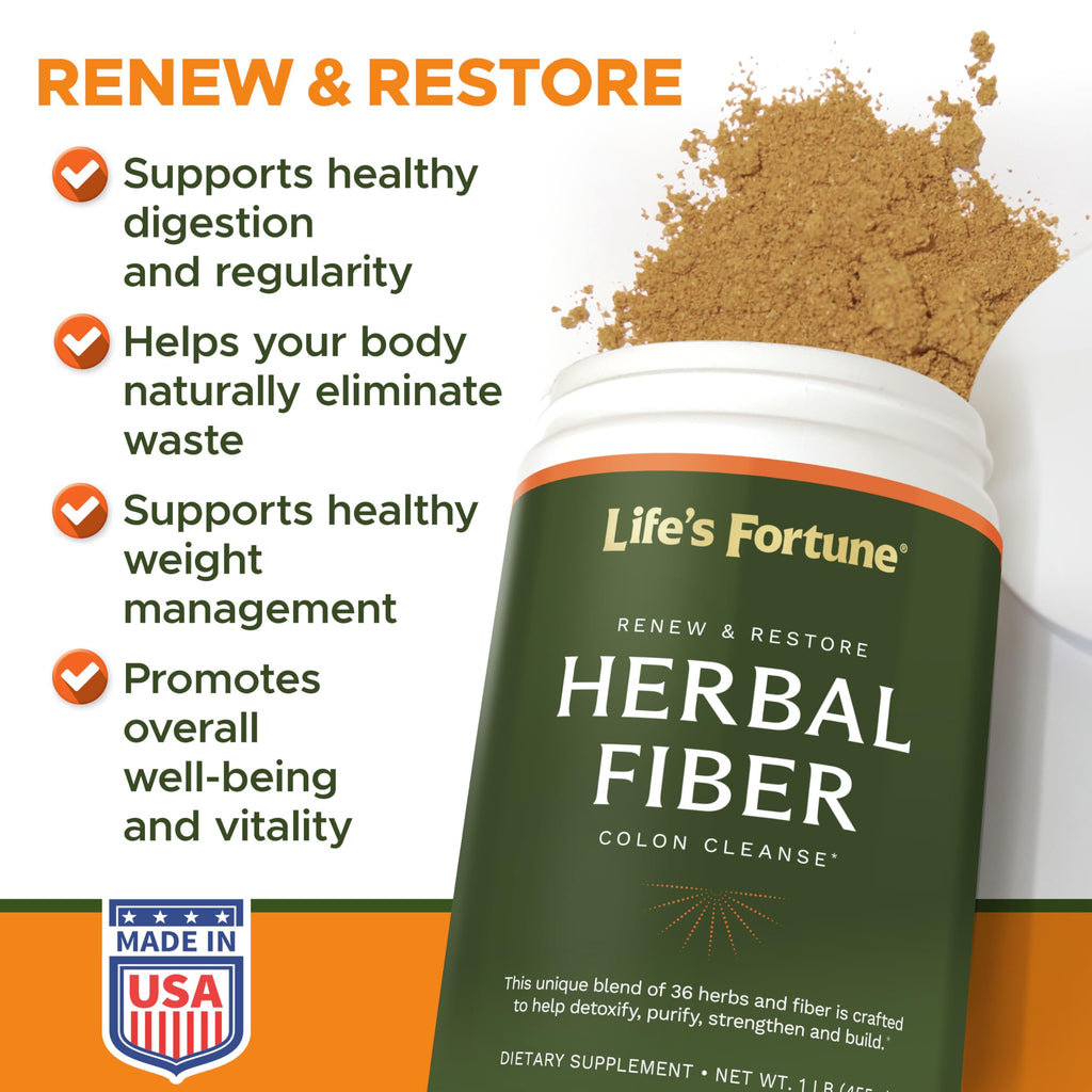 Herbal Fiber Colon Cleanse Powder with Psyllium Husk 1 lb S949