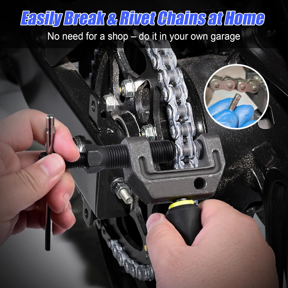 14 Pc Motorcycle Chain Breaker Tool Kit J981646