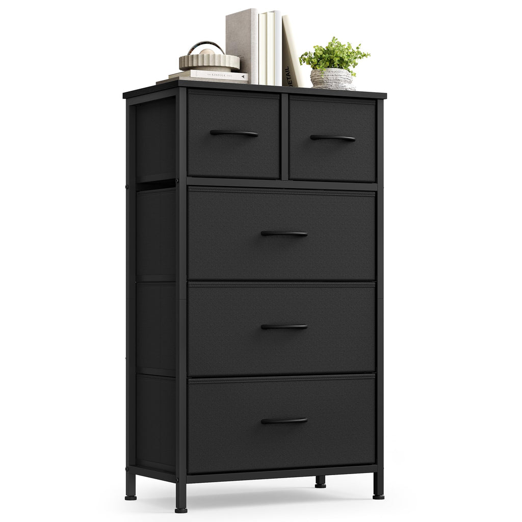 Tall Dresser with 5 Fabric Drawers W2490