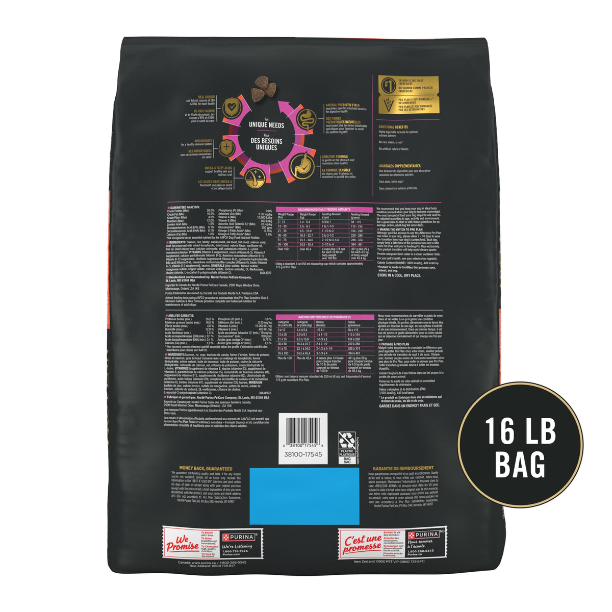 Salmon Dry Dog Food 16 lb Bag Q161