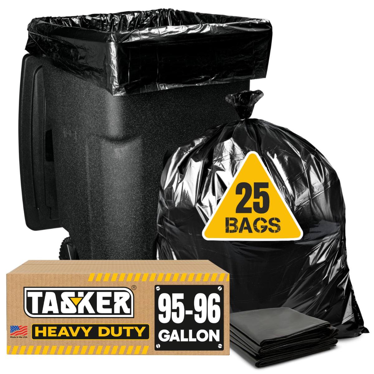95 Gallon 2 Mil Heavy Duty Trash Bags 25 Count I234046