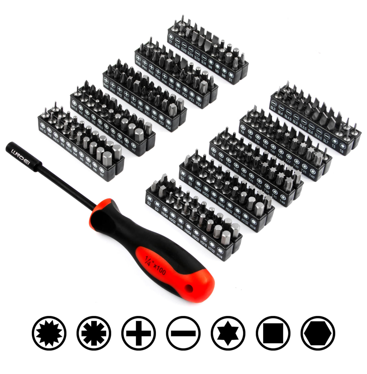 390Pcs Mechanics Tool Set and Drive Deep Socket Set, 1/4" 3/8" 1/2" S1695