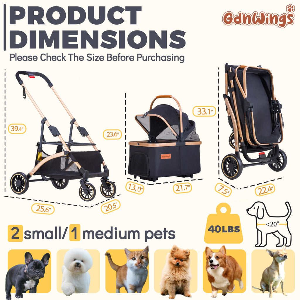 Pet Stroller for Small Dogs Cats B251799