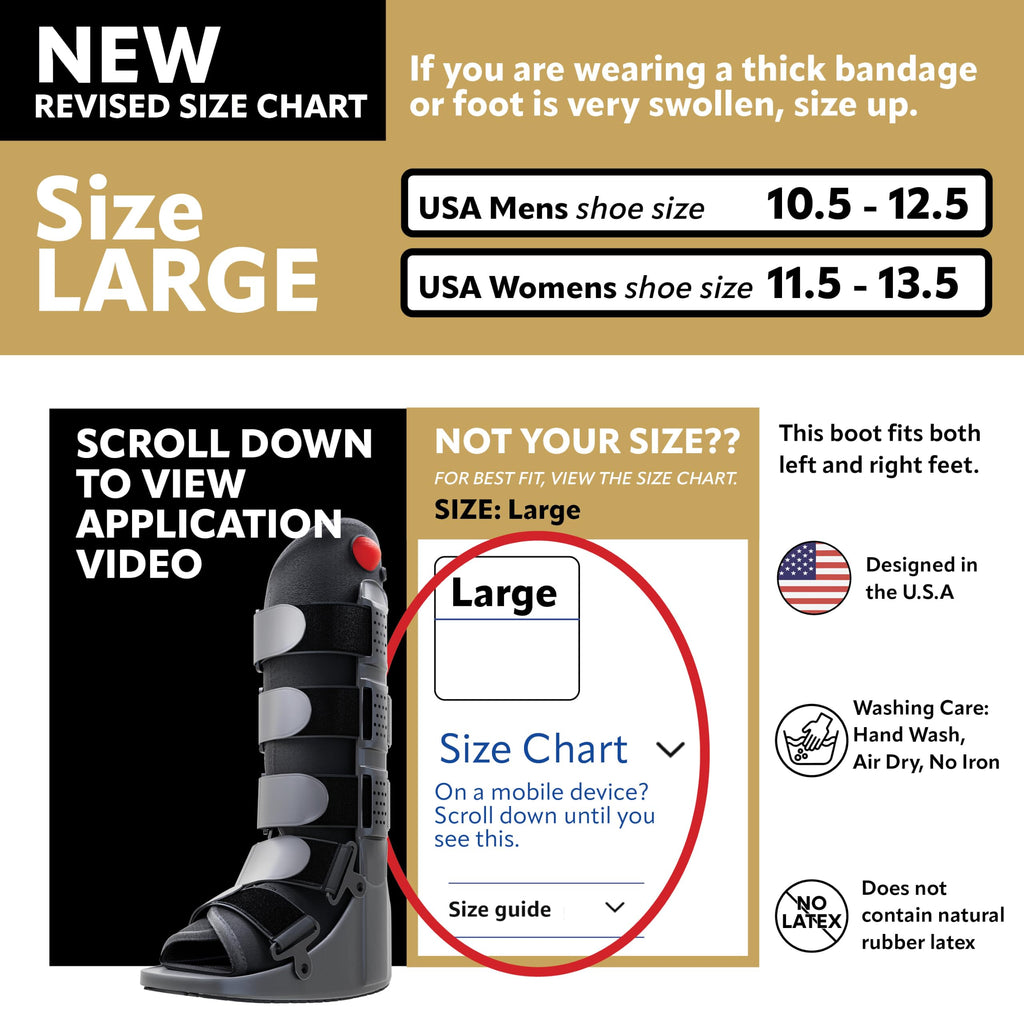Fracture Boot Ankle Brace Large F38147
