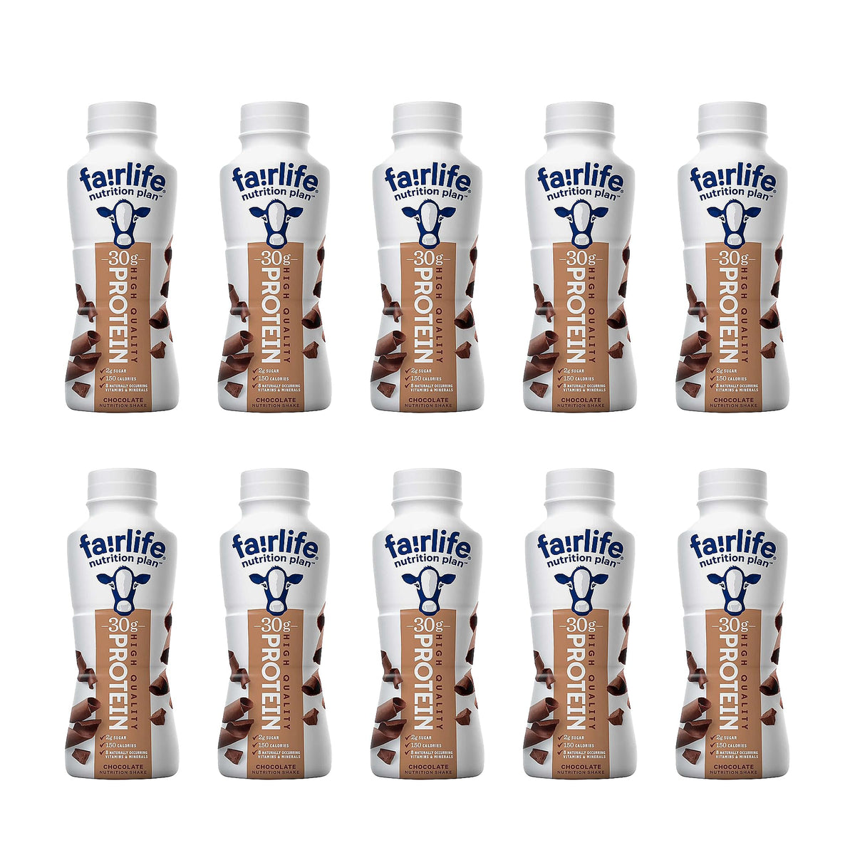 Chocolate High Protein Shakes Pack of 10 Lactose Free V6522