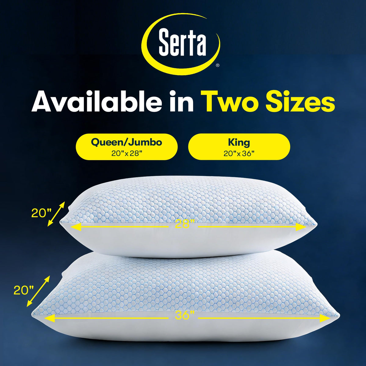 Queen Size Down Alternative Pillows Set of 2 K581