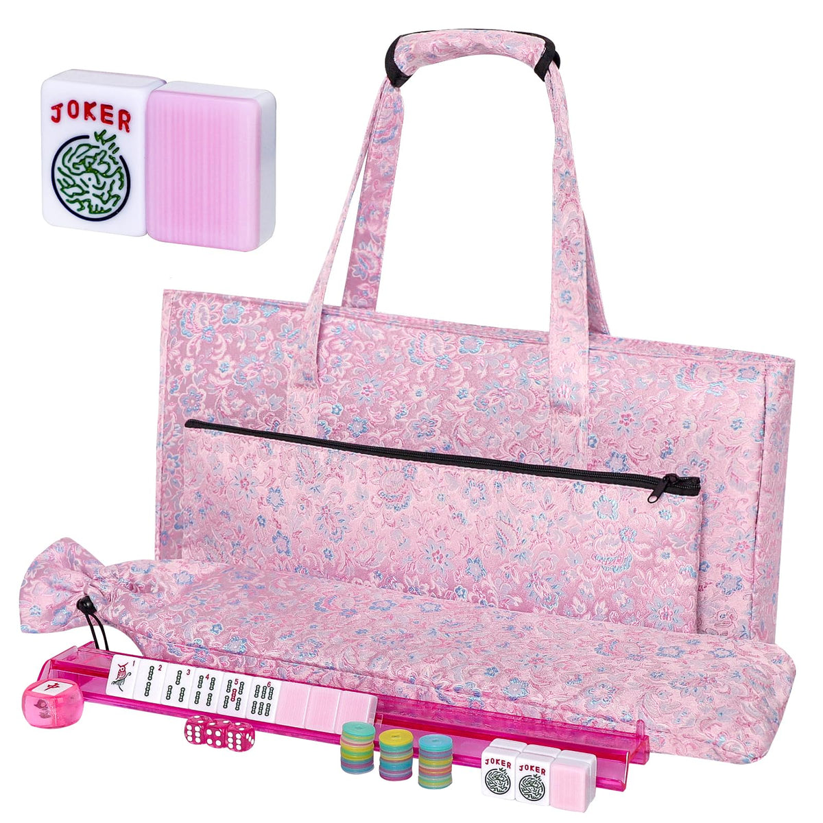 American Mahjong Game Set 166 Pink Tiles P3331