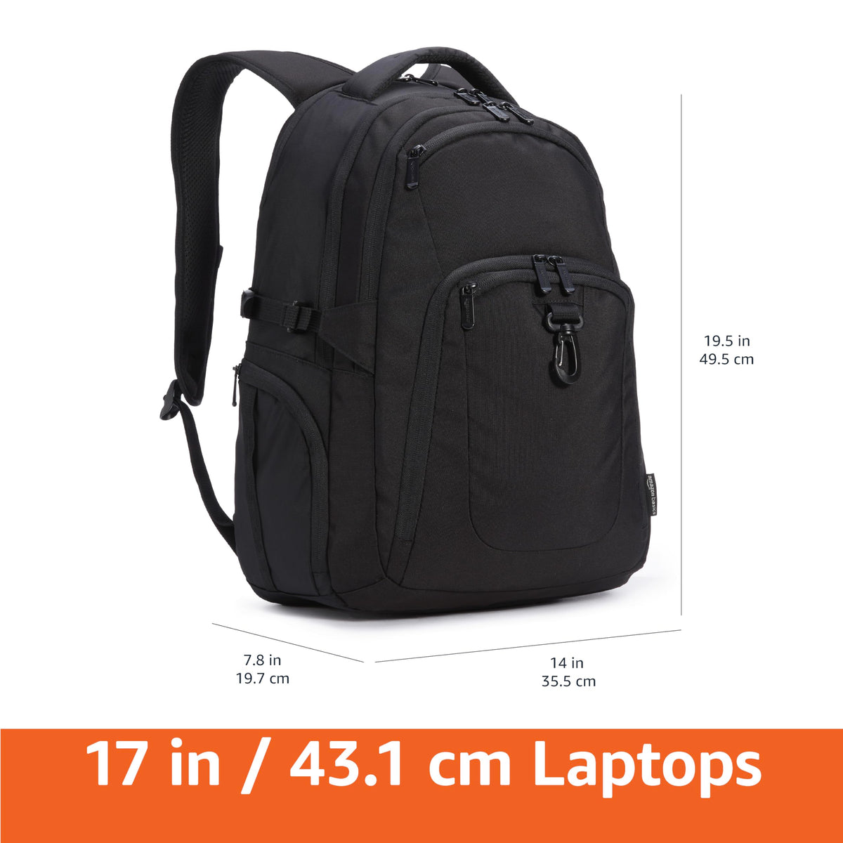 Black Water Resistant Laptop Backpack T96296