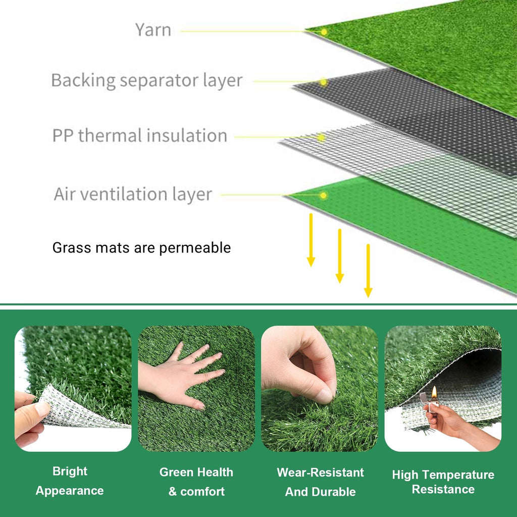 Portable Dog Grass Pad with Tray & 2 Replacement Grass Pads T70604
