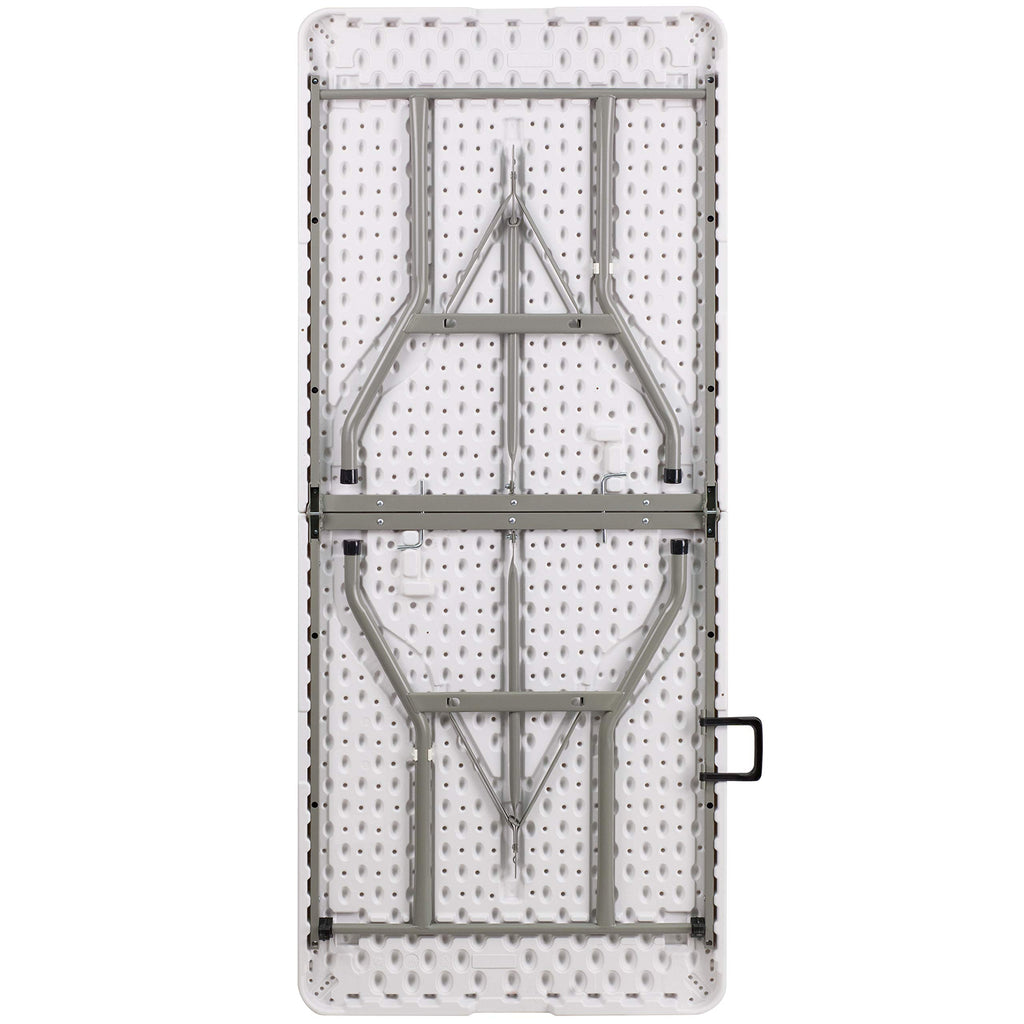 White 6-Foot Bi-Fold Plastic Folding Table Q1596