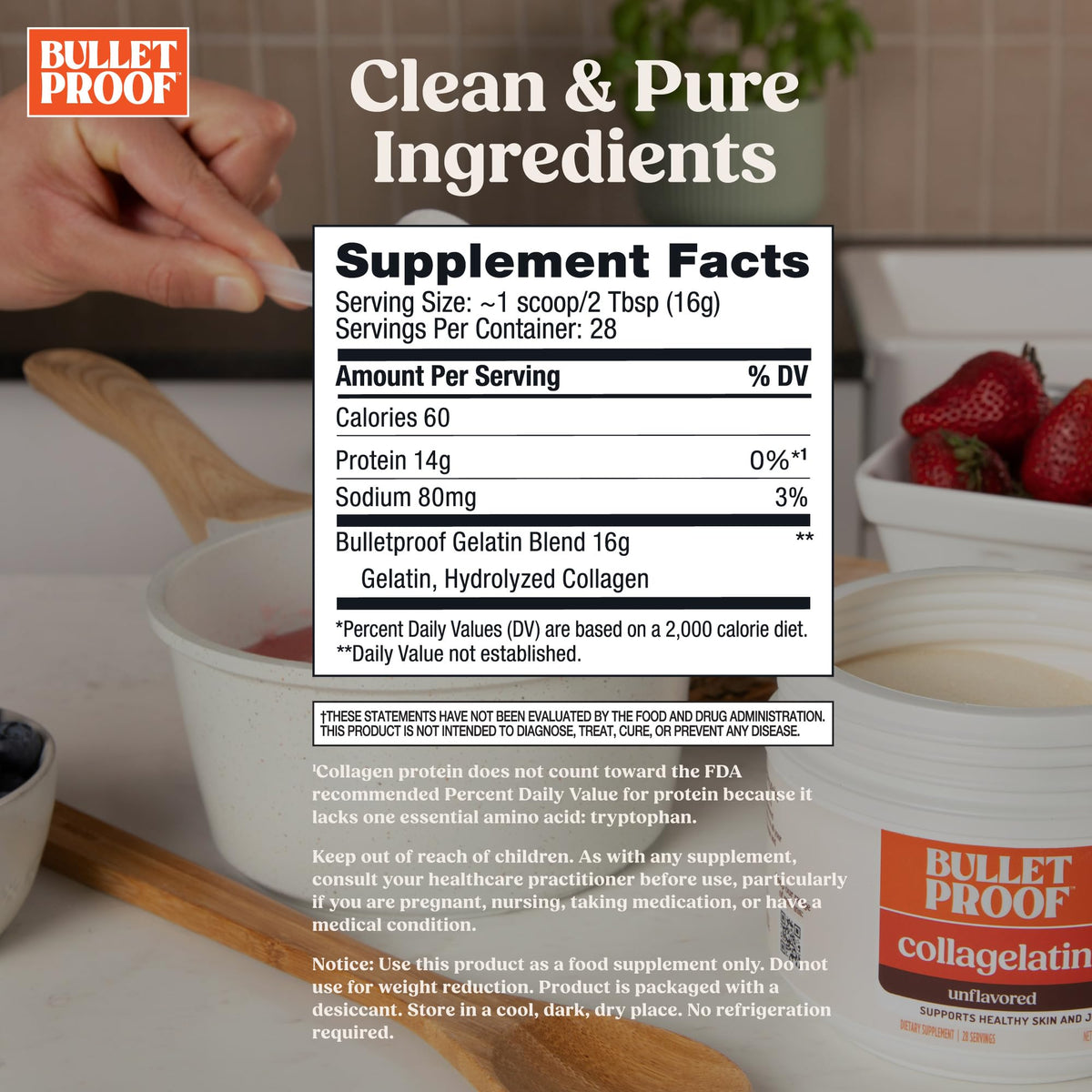 Gelatin with Collagen Protein 16 Ounces X9346