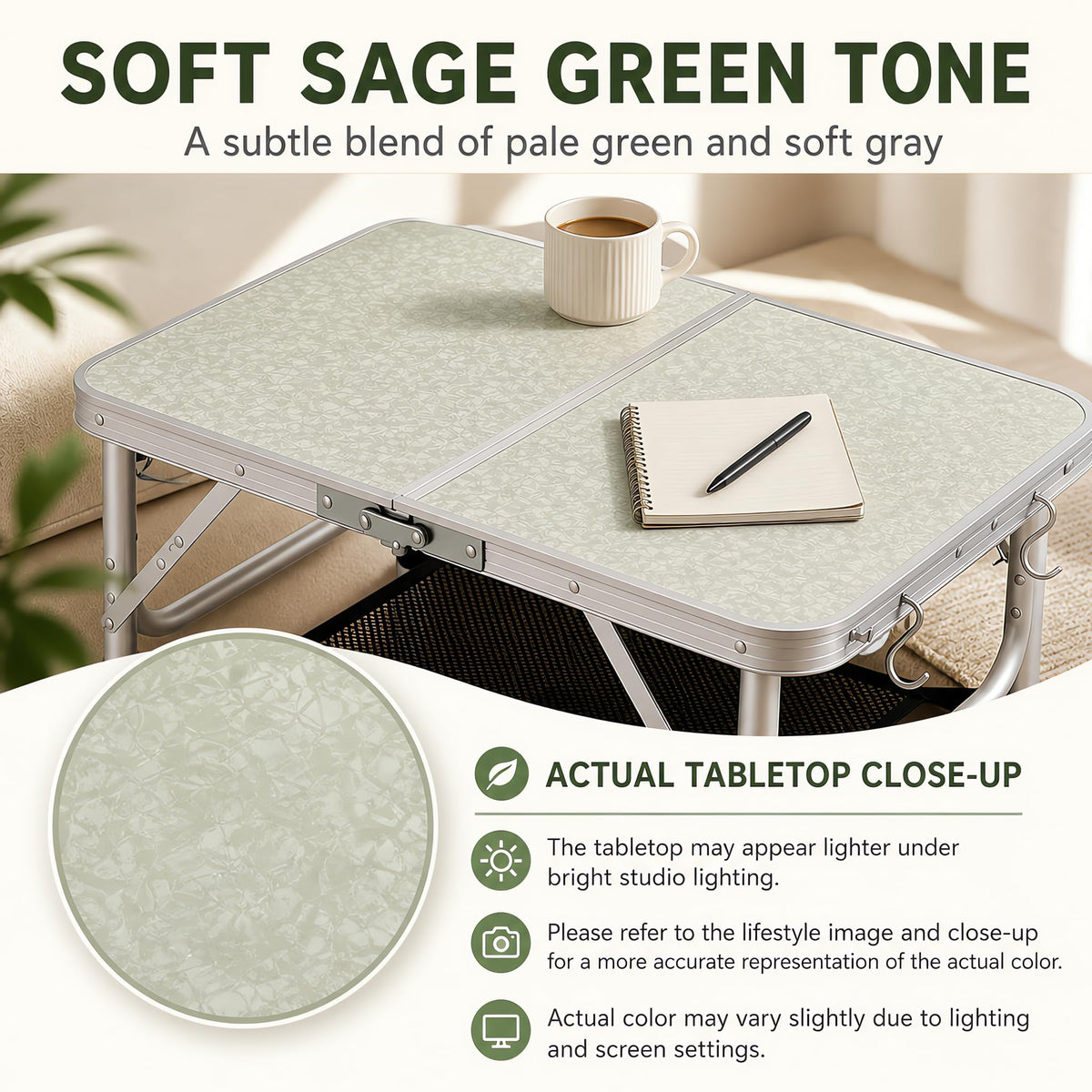 Adjustable Height Small Folding Camp Table K796