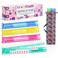 4 Pack Non-Slip Acrylic Mahjong Racks with Pushers L9065