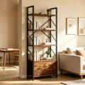5 Tier Wood Bookshelf with Drawer P270140