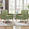 Set of 2 Green Upholstered Accent Chair D318