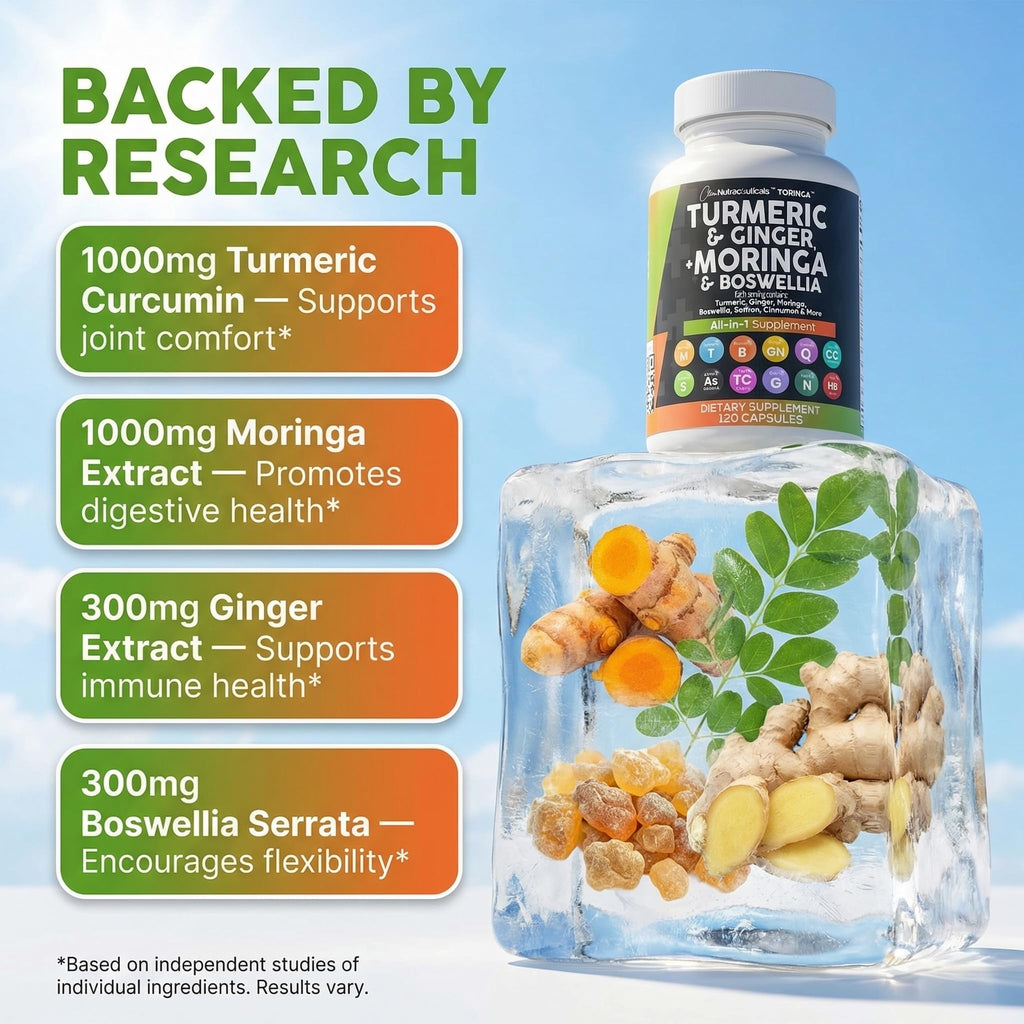 Turmeric Moringa Ginger Boswellia Saffron Supplement B25802