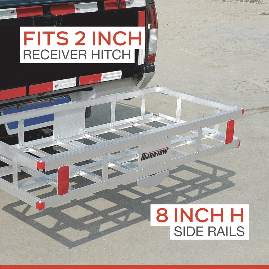 Aluminum Hitch Cargo Carrier 500-Lb Capacity Silver O906