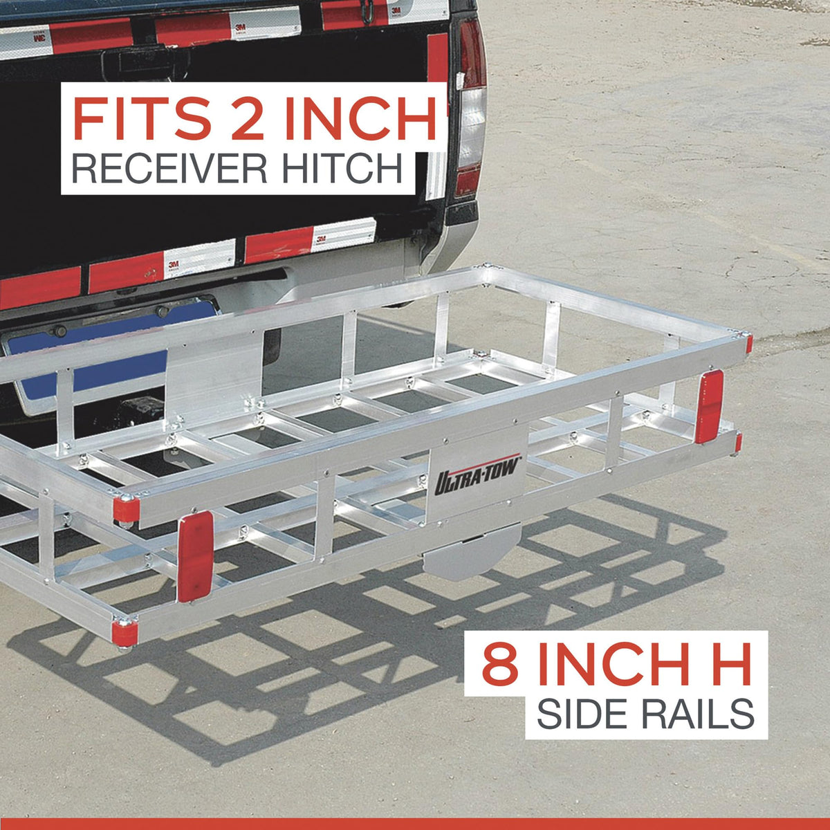 Aluminum Hitch Cargo Carrier 500-Lb Capacity Silver O906