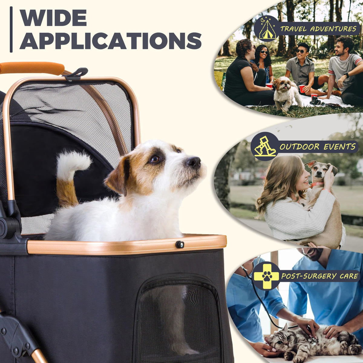 Pet Stroller for Small Dogs Cats B251799