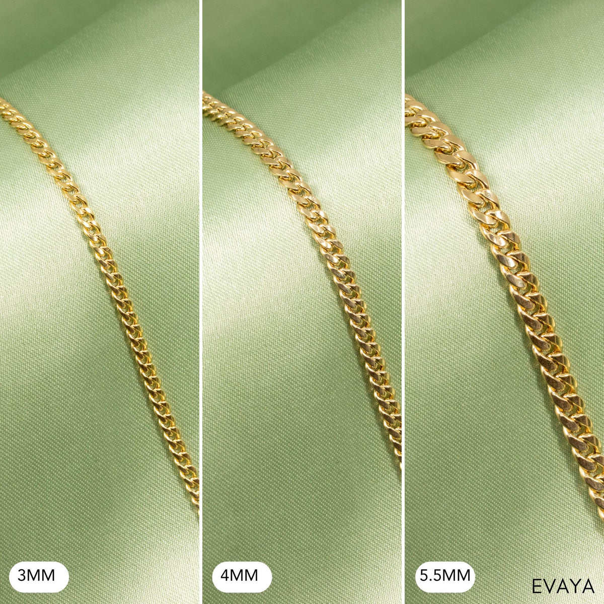 14k Gold Hollow Cuban Link Chain Necklace P460188